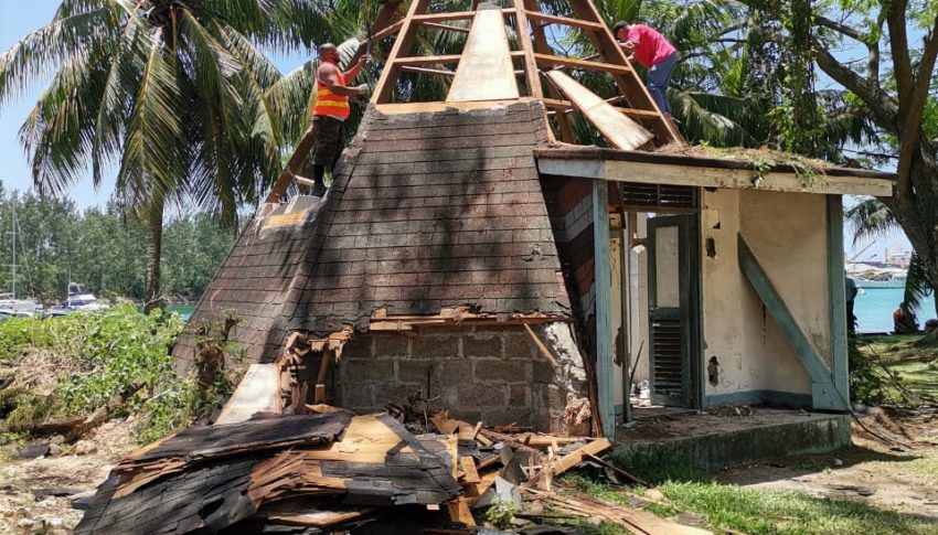 ESA Partners with Seychelles Prison Service to demolish abandoned structure at Ex-Playground
