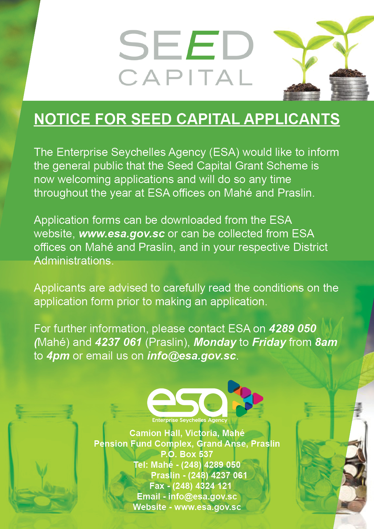 Seed Capital Grant Scheme Launch